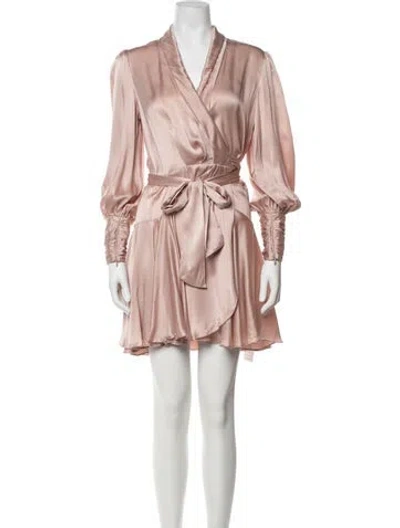 Pre-owned Zimmermann Silk Mini Dress In Pink