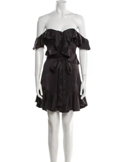 Pre-owned Zimmermann Silk Mini Dress In Purple