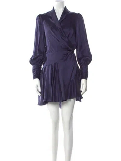 Pre-owned Zimmermann Silk Mini Dress In Purple