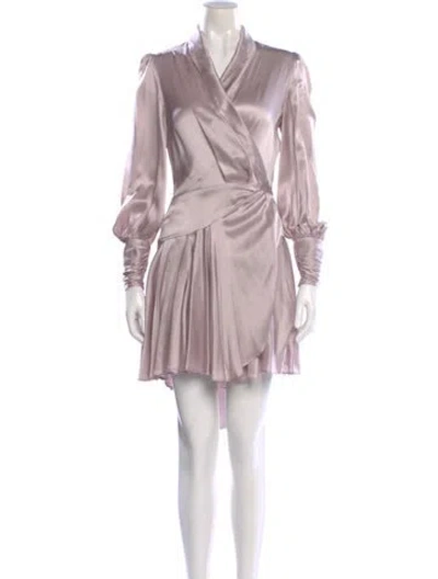 Pre-owned Zimmermann Silk Mini Dress In Purple
