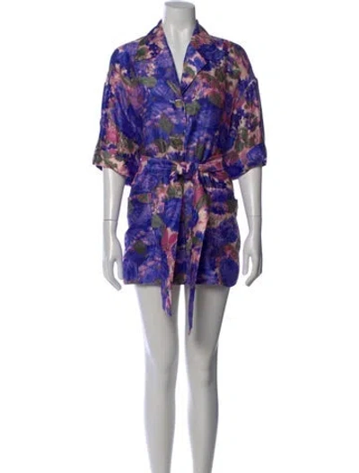Pre-owned Zimmermann Silk Mini Dress In Purple