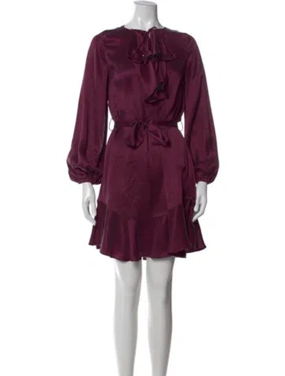 Pre-owned Zimmermann Silk Mini Dress In Purple