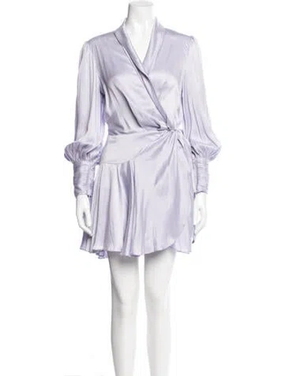 Pre-owned Zimmermann Silk Mini Dress In Purple