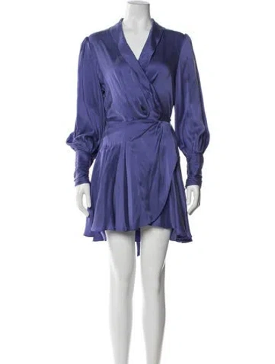 Pre-owned Zimmermann Silk Mini Dress In Purple