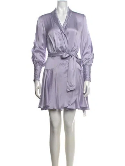 Pre-owned Zimmermann Silk Mini Dress In Purple