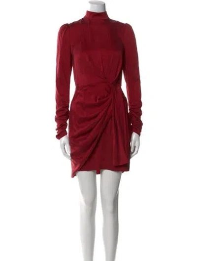 Pre-owned Zimmermann Silk Mini Dress In Red
