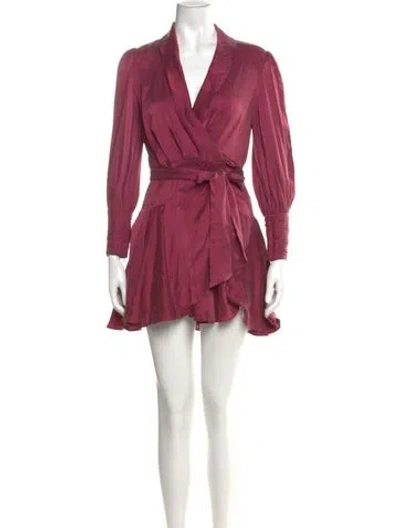 Pre-owned Zimmermann Silk Mini Dress In Red