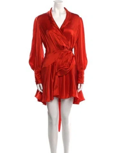 Pre-owned Zimmermann Silk Mini Dress In Red