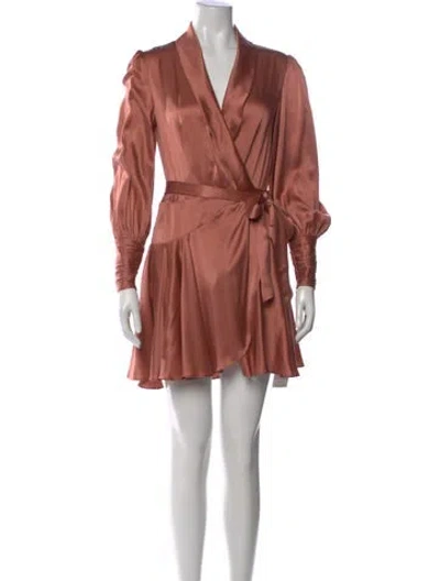 Pre-owned Zimmermann Silk Mini Dress In Red