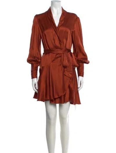 Pre-owned Zimmermann Silk Mini Dress In Red