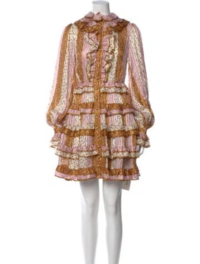 Pre-owned Zimmermann Silk Mini Dress W/ Tags