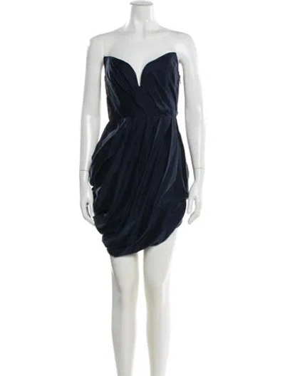 Pre-owned Zimmermann Silk Mini Dress W/ Tags In Blue
