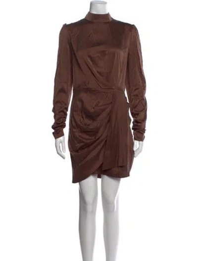 Pre-owned Zimmermann Silk Mini Dress W/ Tags In Brown