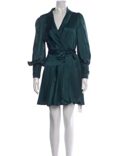 Pre-owned Zimmermann Silk Mini Dress W/ Tags In Green