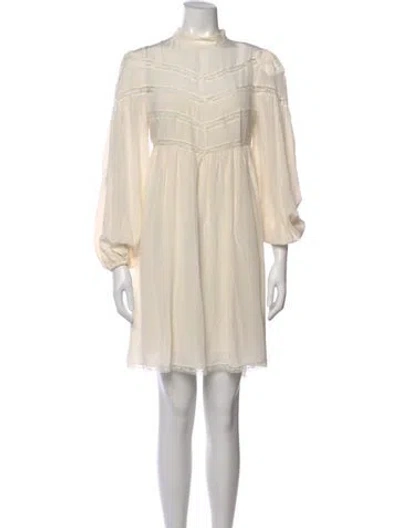Pre-owned Zimmermann Silk Mini Dress W/ Tags In Neutral
