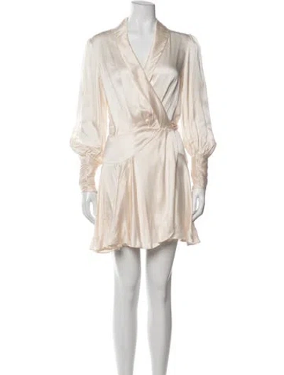 Pre-owned Zimmermann Silk Mini Dress W/ Tags In Neutrals