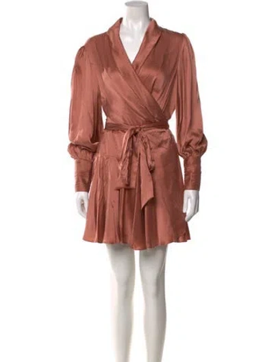 Pre-owned Zimmermann Silk Mini Dress W/ Tags In Pink