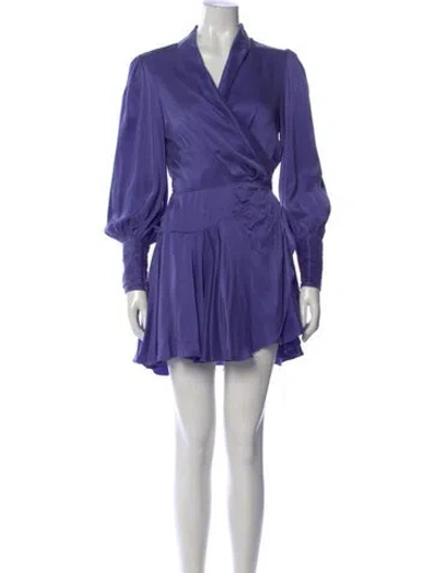 Pre-owned Zimmermann Silk Mini Dress W/ Tags In Purple