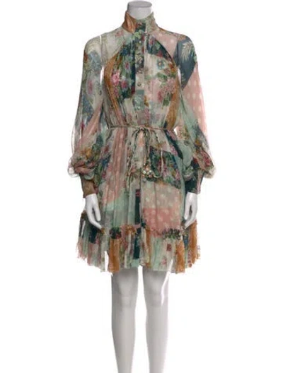 Pre-owned Zimmermann Silk Mini Dress W/ Tags In White