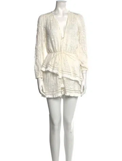 Pre-owned Zimmermann Silk Mini Dress In White