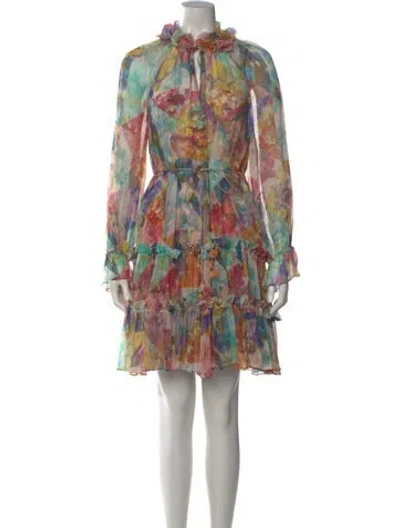 Pre-owned Zimmermann Silk Mini Dress In White