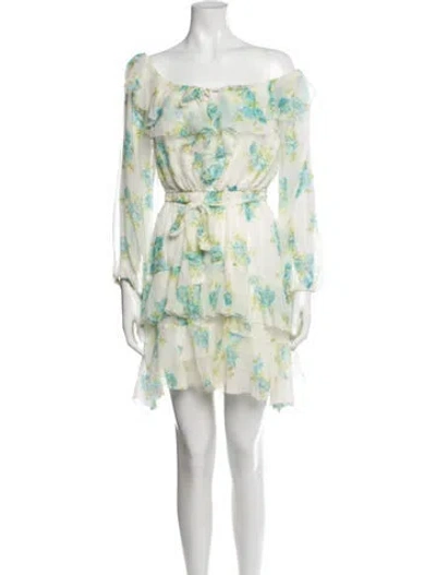 Pre-owned Zimmermann Silk Mini Dress In White
