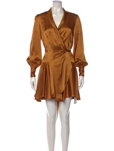 Pre-owned Zimmermann Silk Mini Dress In Yellow