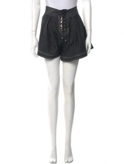 Pre-owned Zimmermann Silk Mini Shorts In Black