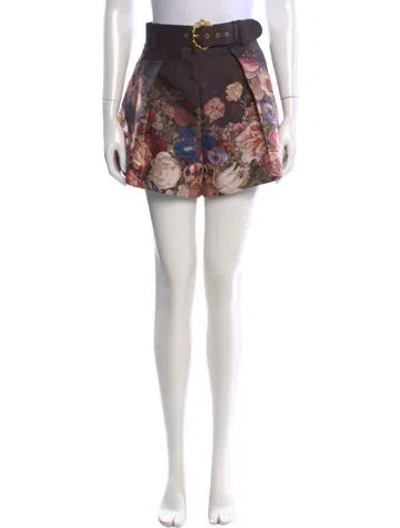 Pre-owned Zimmermann Silk Mini Shorts In Black