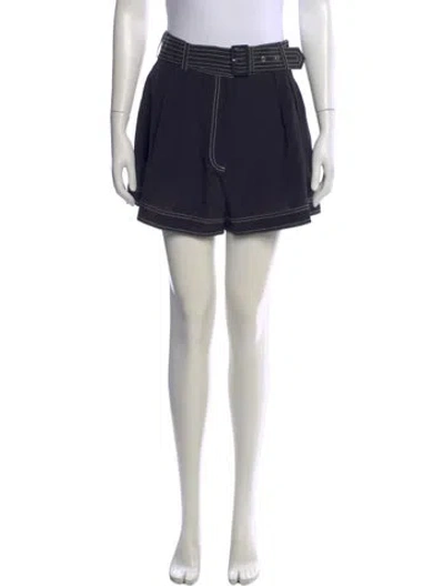 Pre-owned Zimmermann Silk Mini Shorts In Black