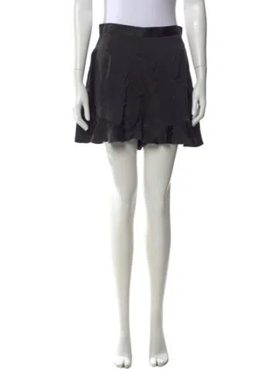 Pre-owned Zimmermann Silk Mini Shorts In Black