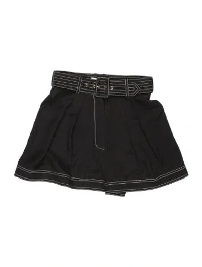 Pre-owned Zimmermann Silk Mini Shorts In Black