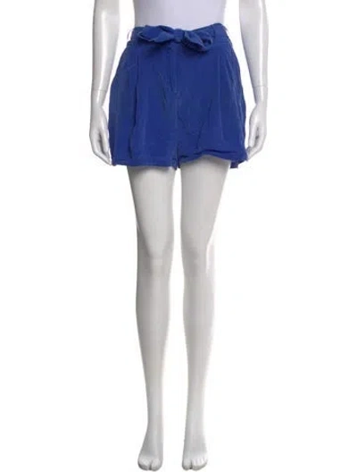 Pre-owned Zimmermann Silk Mini Shorts In Blue