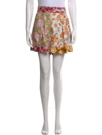 Pre-owned Zimmermann Silk Mini Shorts In Multi