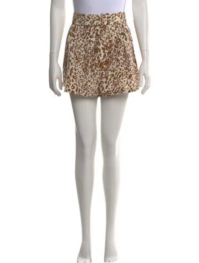 Pre-owned Zimmermann Silk Mini Shorts In Neutral
