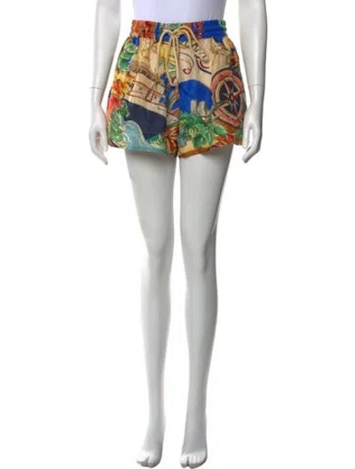 Pre-owned Zimmermann Silk Mini Shorts In Neutral