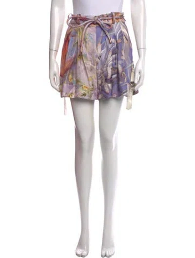 Pre-owned Zimmermann Silk Mini Shorts In Pink