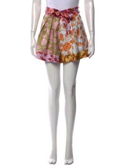 Pre-owned Zimmermann Silk Mini Shorts In Pink