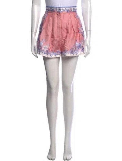 Pre-owned Zimmermann Silk Mini Shorts In Pink