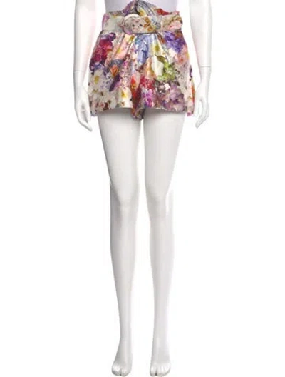 Pre-owned Zimmermann Silk Mini Shorts In Purple