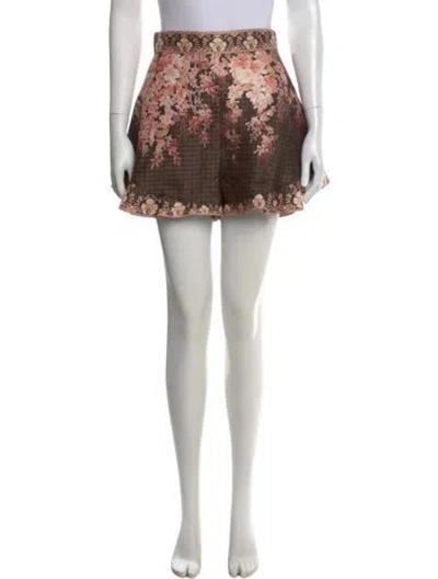 Pre-owned Zimmermann Silk Mini Shorts W/ Tags In White