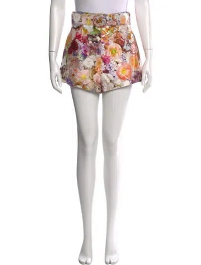 Pre-owned Zimmermann Silk Mini Shorts In White