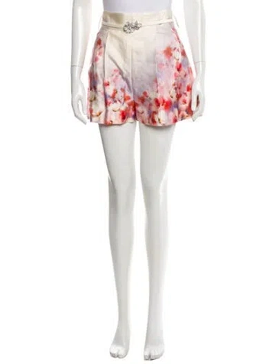Pre-owned Zimmermann Silk Mini Shorts In White