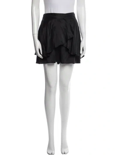 Pre-owned Zimmermann Silk Mini Skirt In Black