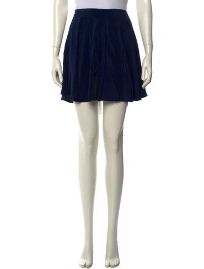 Pre-owned Zimmermann Silk Mini Skirt In Blue