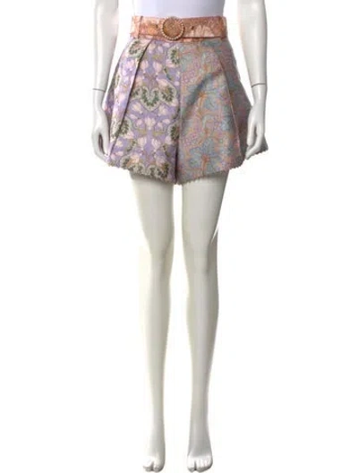 Pre-owned Zimmermann Silk Mini Skirt In Neutral