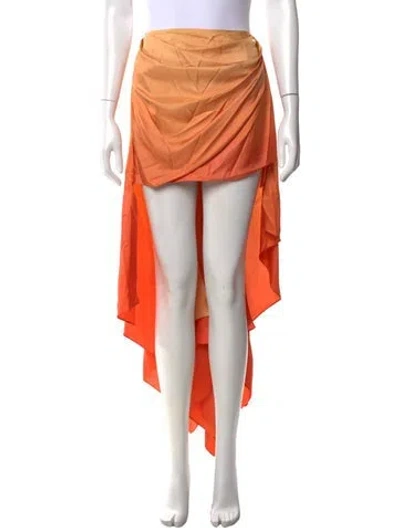 Pre-owned Zimmermann Silk Mini Skirt In Orange