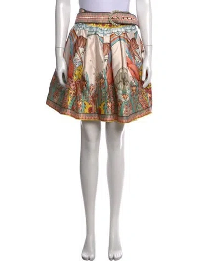 Pre-owned Zimmermann Silk Mini Skirt In Pink