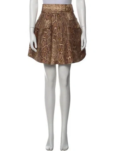 Pre-owned Zimmermann Silk Mini Skirt W/ Tags In Neutral