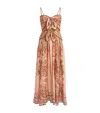Zimmermann Womens Pink Paisley Floral Aster Scar Silk Midi Dress Xl In Pink